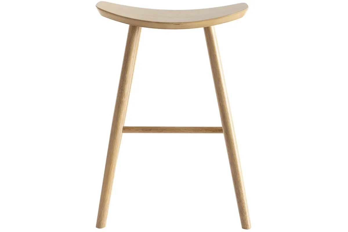Miliboo Design-Barhocker leichtes Holz 65 cm DEMORY* Barhocker