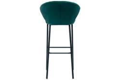 Miliboo Design-Barhocker Samt Petrolblau 78 cm DALLY* Barhocker