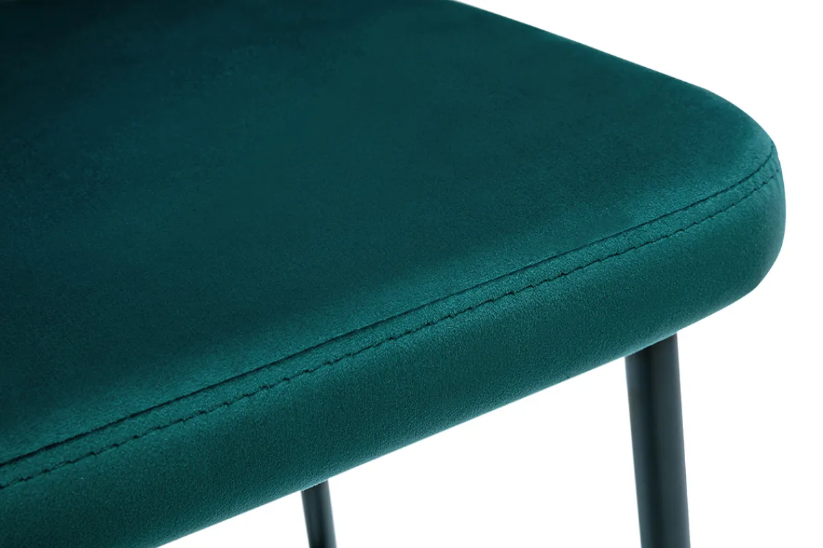 Miliboo Design-Barhocker Samt Petrolblau 78 cm DALLY* Barhocker