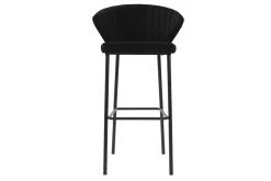 Miliboo Design-Barhocker Samt Schwarz DALLY 78 cm* Barhocker