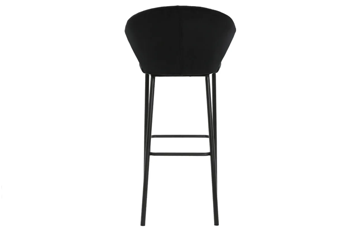 Miliboo Design-Barhocker Samt Schwarz DALLY 78 cm* Barhocker