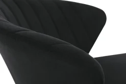 Miliboo Design-Barhocker Samt Schwarz DALLY 78 cm* Barhocker