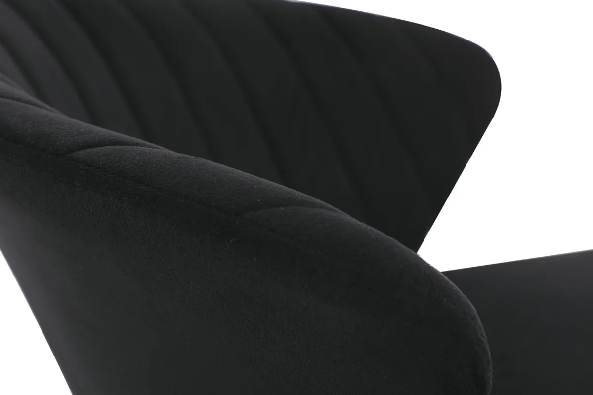 Miliboo Design-Barhocker Samt Schwarz DALLY 78 cm* Barhocker