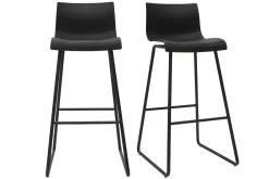Miliboo Design-Barhocker Schwarz 76 cm (2er-Set) ONA* Barhocker
