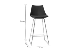 Miliboo Design-Barhocker schwarz 65 cm (2er-Satz) JUNE* Barhocker
