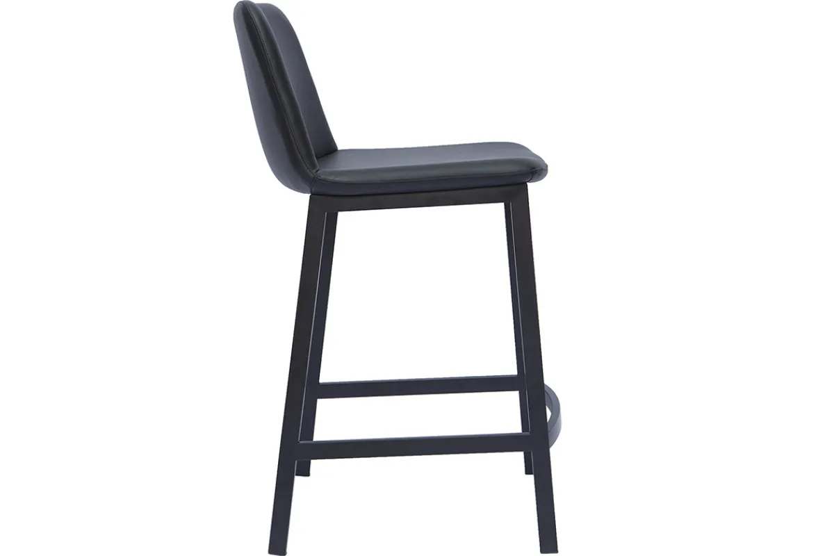 Miliboo Design-Barhocker schwarz H 66 cm (2er-Set) ARSENE* Barhocker