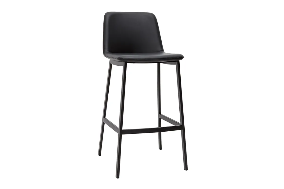Miliboo Design-Barhocker schwarz H75 cm (2er-Set) ARSENE* Barhocker