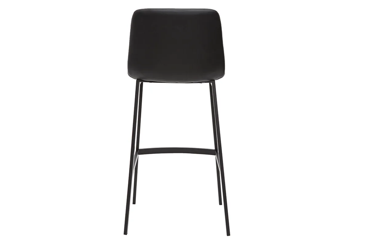 Miliboo Design-Barhocker schwarz H75 cm (2er-Set) ARSENE* Barhocker