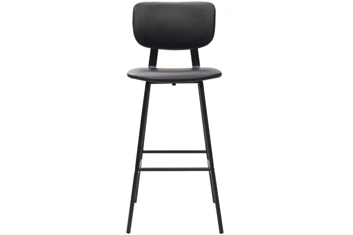Miliboo Design-Barhocker Schwarz mit Metallbeinen 75 cm (2 Stk.) LAB* Barhocker