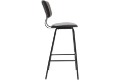 Miliboo Design-Barhocker Schwarz mit Metallbeinen 75 cm (2 Stk.) LAB* Barhocker