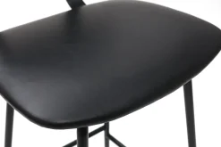 Miliboo Design-Barhocker Schwarz mit Metallbeinen 75 cm (2 Stk.) LAB* Barhocker