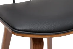 Miliboo Design-Barhocker schwarz mit dunklem Holz H 69 cm (Zweierset) VASCO* Barhocker