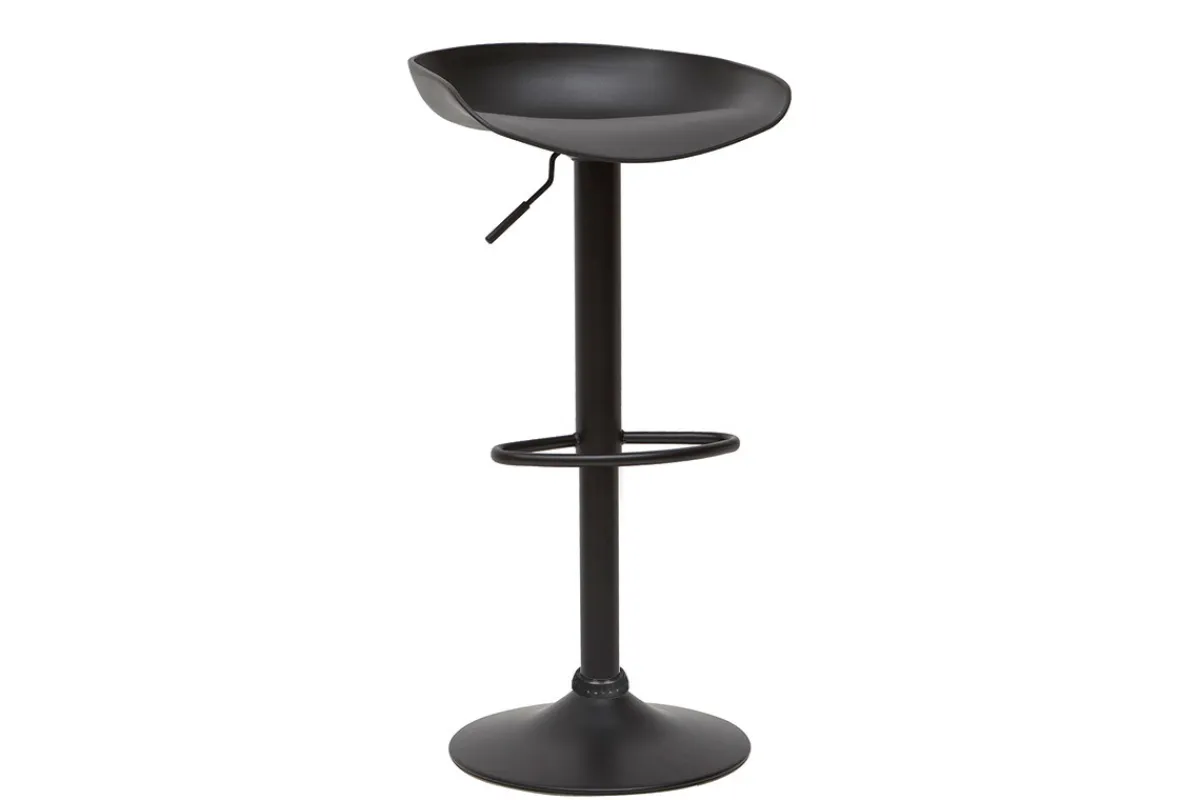 Miliboo Design-Barhocker Schwarz mit Metallbeinen (2 Stk.) PEBBLE* Barhocker