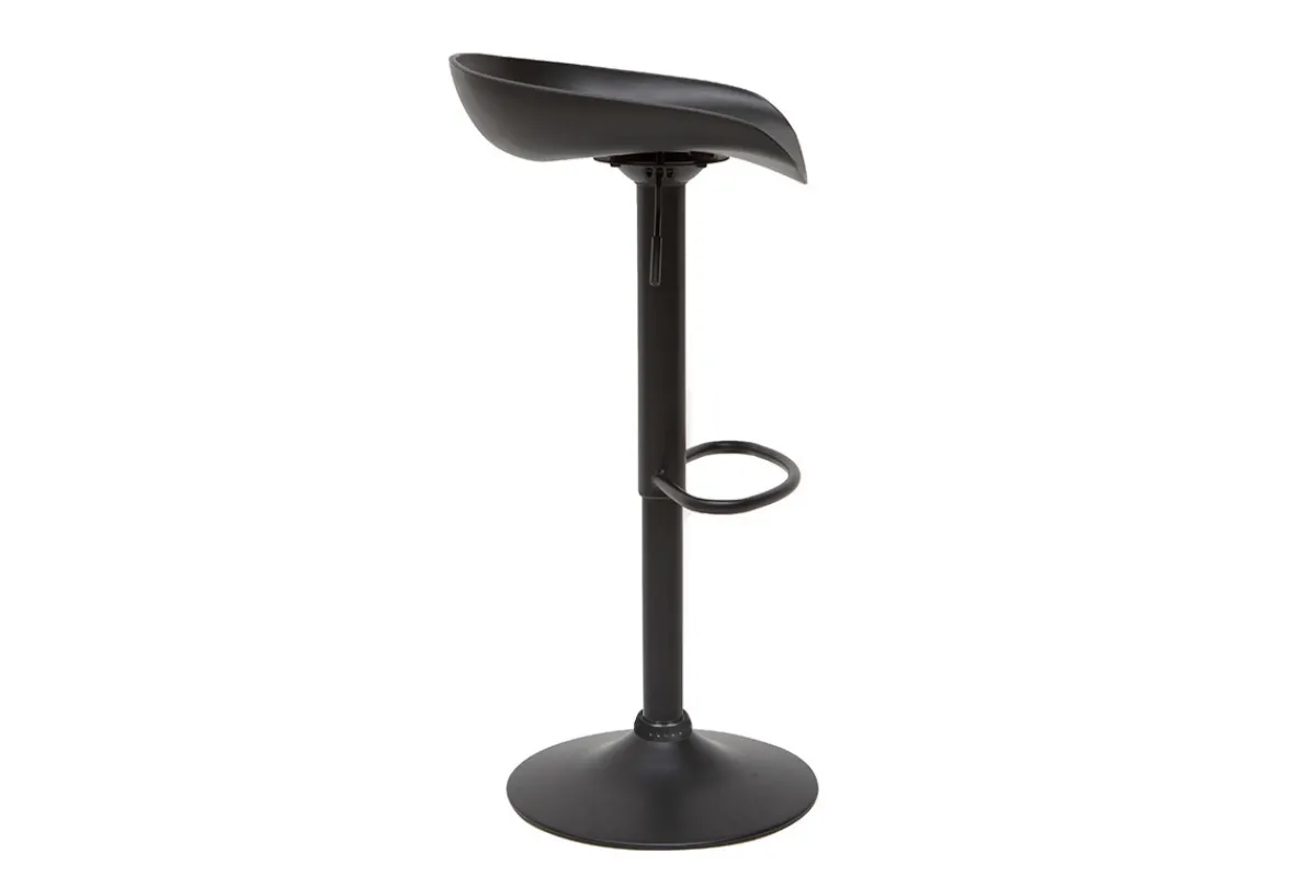 Miliboo Design-Barhocker Schwarz mit Metallbeinen (2 Stk.) PEBBLE* Barhocker