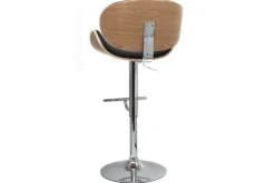 Miliboo Design-Barhocker Schwarz und helles Holz WALNUT* Barhocker