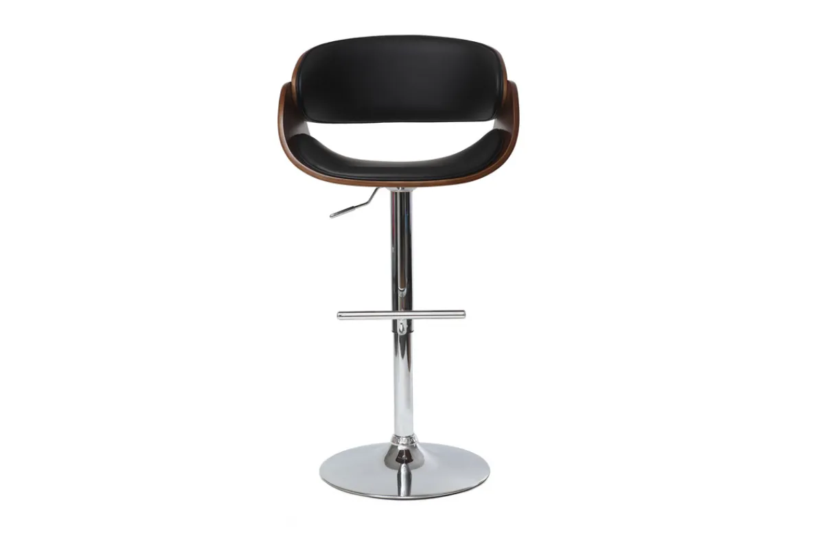 Miliboo Design-Barhocker Schwarz und Holz DIOS* Barhocker