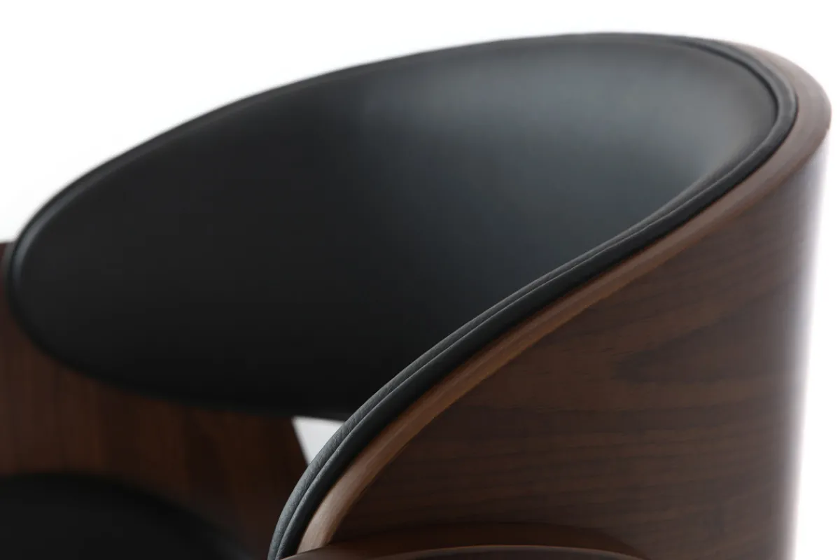 Miliboo Design-Barhocker Schwarz und Holz DIOS* Barhocker