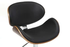 Miliboo Design-Barhocker Schwarz und Holz WALNUT* Barhocker