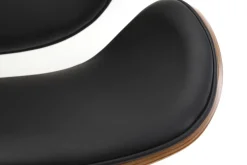 Miliboo Design-Barhocker Schwarz und Holz WALNUT* Barhocker