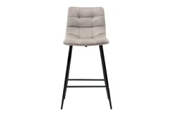 Miliboo Design-Barhocker taupefarbener Samt H65 cm (2er-Set) MAXWELL* Barhocker