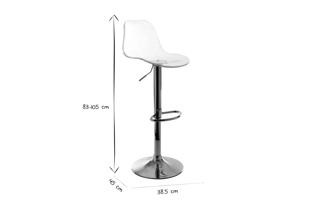 Miliboo Design-Barhocker transparent 2er-Set GALILEO* Barhocker