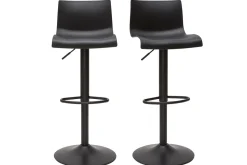 Miliboo Design-Barhocker verstellbar schwarzes Metal Zweierset ONA* Barhocker
