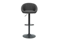 Miliboo Design-Barhocker verstellbar anthrazitgrau 2er-Set SHERU* Barhocker