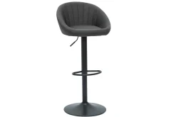 Miliboo Design-Barhocker verstellbar anthrazitgrau 2er-Set SHERU* Barhocker