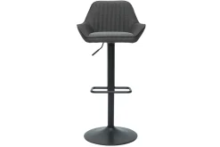 Miliboo Design-Barhocker verstellbar anthrazitgrauer Stoff 2er-Set RONNIE* Barhocker