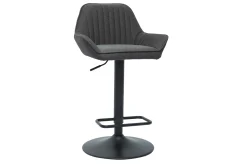 Miliboo Design-Barhocker verstellbar anthrazitgrauer Stoff 2er-Set RONNIE* Barhocker