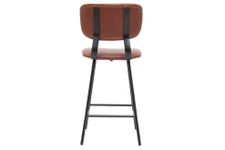 Miliboo Design-Barhocker Vintage Hellbraun mit Metallbeinen 65 cm (2 Stk.) LAB* Barhocker