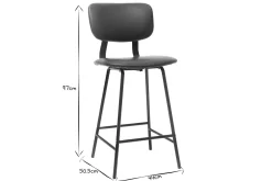 Miliboo Design-Barhocker Vintage Hellbraun mit Metallbeinen 65 cm (2 Stk.) LAB* Barhocker