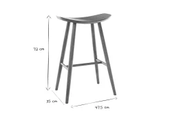 Miliboo Design-Barhocker Walnuss H72 cm (2er-Set) DEMORY* Barhocker