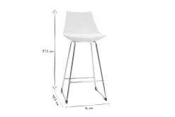 Miliboo Design-Barhocker weiß 65 cm (2er-Satz) JUNE* Barhocker