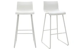 Miliboo Design-Barhocker Weiß 76 cm (2er-Set) ONA* Barhocker