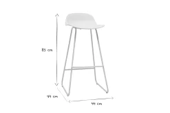 Miliboo Design-Barhocker Weiß 2er-Set ELLA* Barhocker