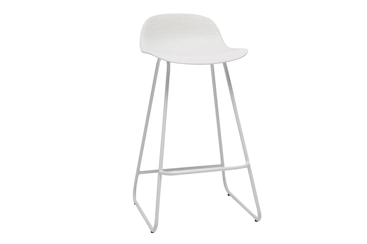 Miliboo Design-Barhocker weiß H65 cm (2er-Satz) ELLA* Barhocker