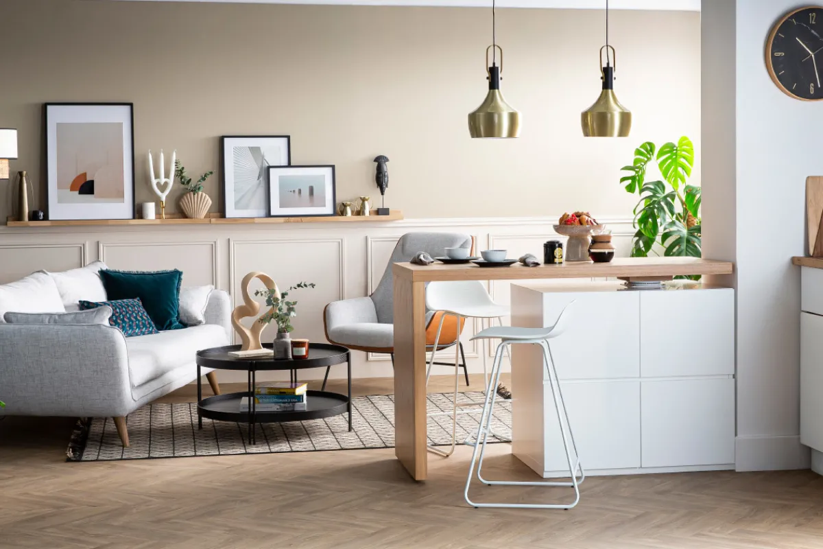 Miliboo Design-Barhocker weiß H65 cm (2er-Satz) ELLA* Barhocker