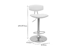 Miliboo Design-Barhocker weiß mit hellem Holz (2er-Set) VASCO* Barhocker