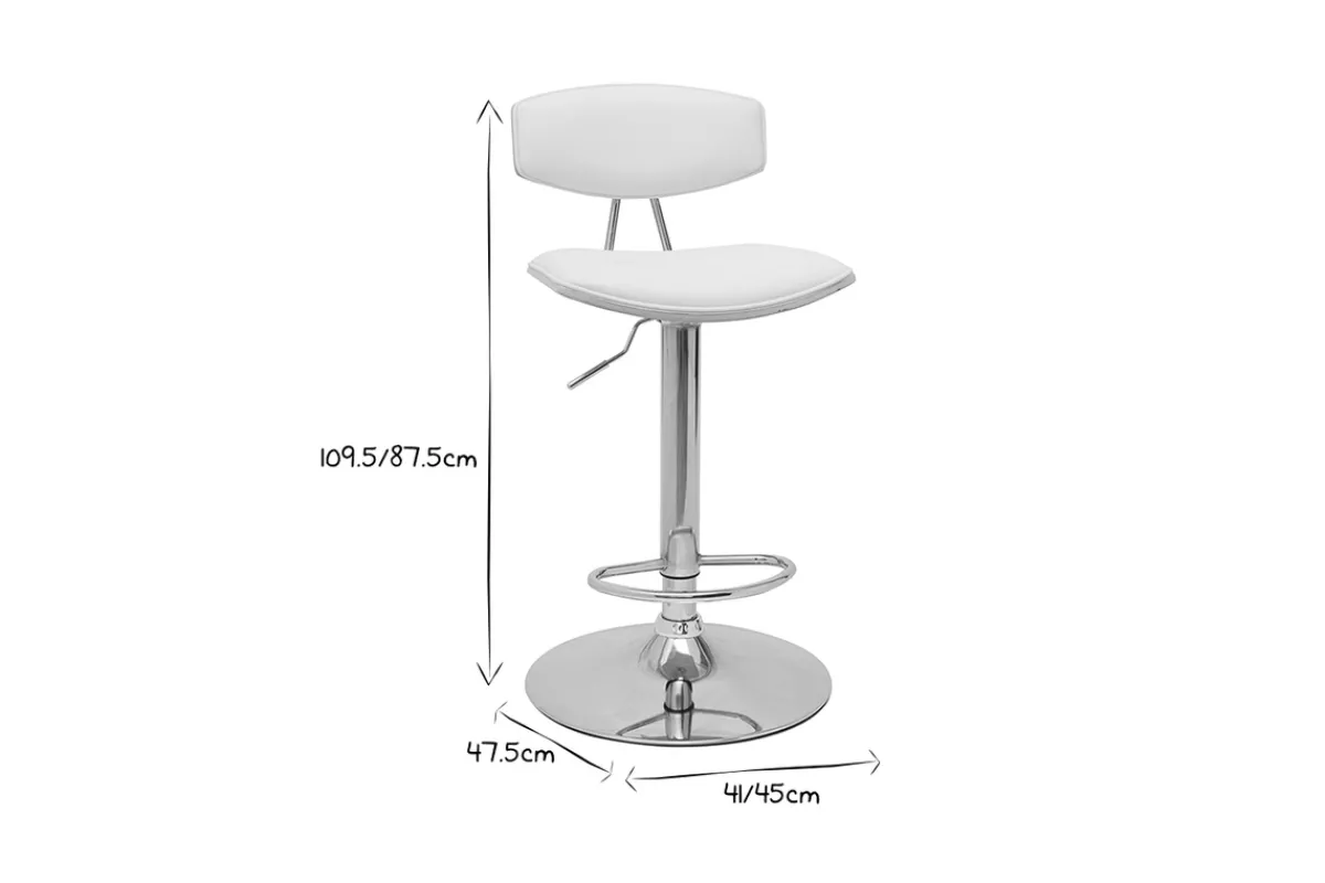Miliboo Design-Barhocker weiß mit hellem Holz (2er-Set) VASCO* Barhocker