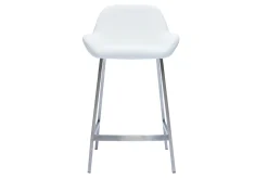 Miliboo Design-Barhocker weiß mit Metallfuß (2er-Set) RINGER* Barhocker