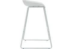 Miliboo Design-Barhocker Weiß mit Metallbeinen (2 Stk.) PEBBLE* Barhocker