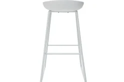 Miliboo Design-Barhocker Weiß mit Metallbeinen (2 Stk.) PEBBLE* Barhocker