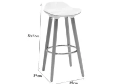 Miliboo Design-Barhocker Weiß skandinavisch 2er-Set GILDA* Barhocker