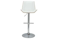 Miliboo Design-Barhocker weiß und helles Holz MELKIOR* Barhocker