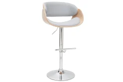 Miliboo Design-Barhocker Weiß und helles Holz BENT* Barhocker
