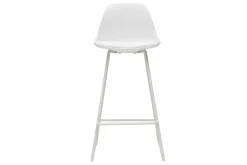 Miliboo Design-Barhocker weiße Metallbeine 65 cm (2er-Satz) FRANZ* Barhocker