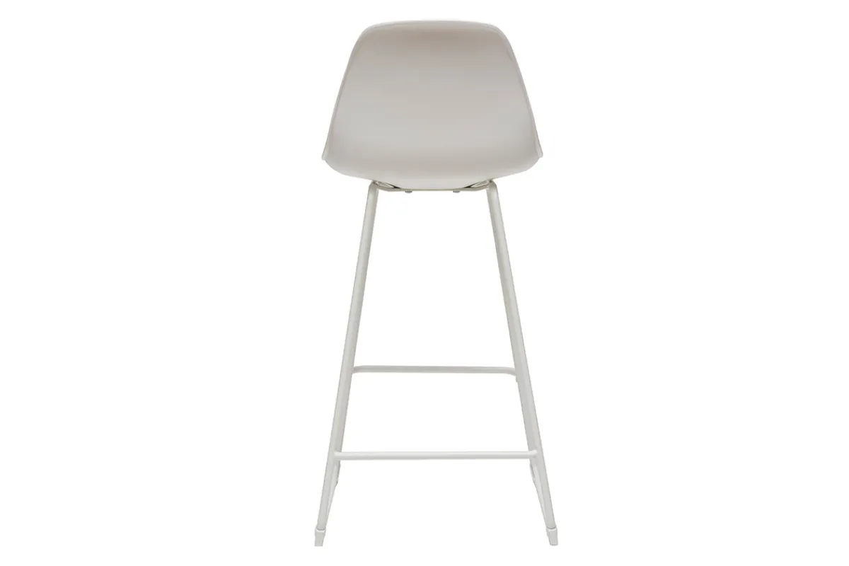 Miliboo Design-Barhocker weiße Metallbeine 65 cm (2er-Satz) FRANZ* Barhocker