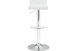 Miliboo Design-Barhocker weißes Holz und verchromtes Metall (2er-Set) SURF V2* Barhocker