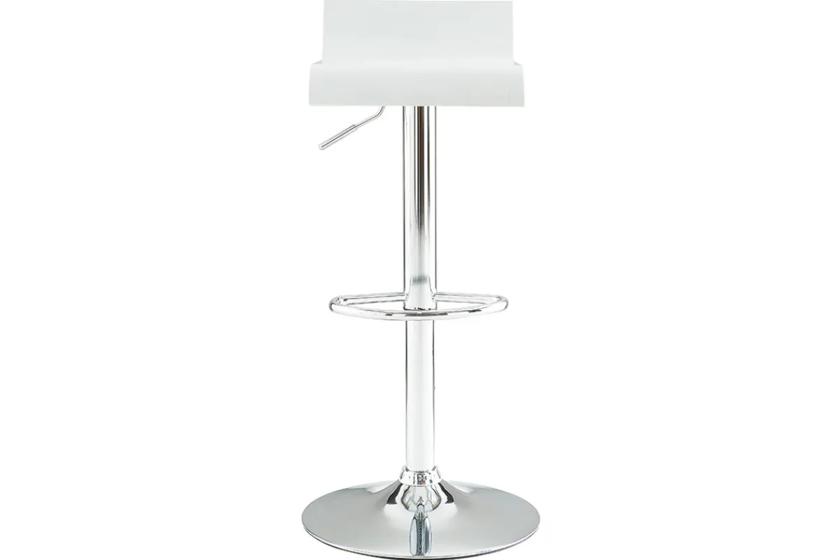 Miliboo Design-Barhocker weißes Holz und verchromtes Metall (2er-Set) SURF V2* Barhocker